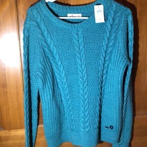 NWT Cable Knit Teal Hollister Sweater -BRAND NEW